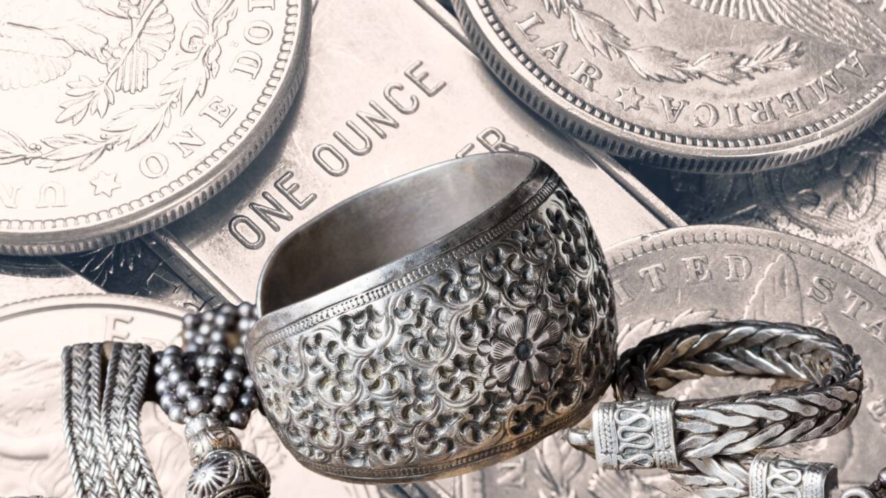 Silver Coins and Jewelry