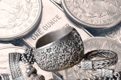 Silver Coins and Jewelry